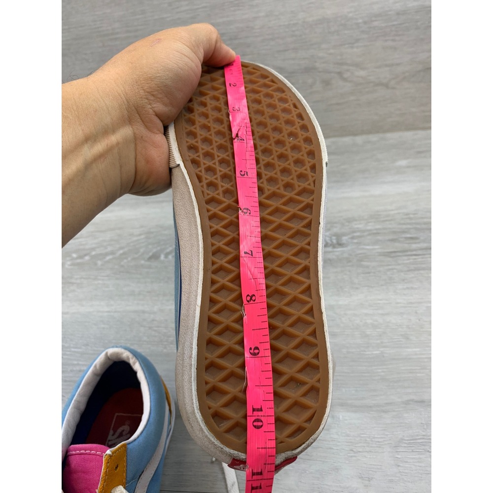 Vans Old Skool Women's Sneakers Multi Color Block Suede Canvas 8.5 Casual Shoes - Picture 9 of 10
